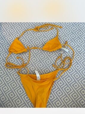 Zimmermann Mustard Yellow String Bikini